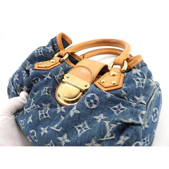 Louis Vuitton Monogram Denim Pleaty Canvas Leather Blue - Picture 7 of 9
